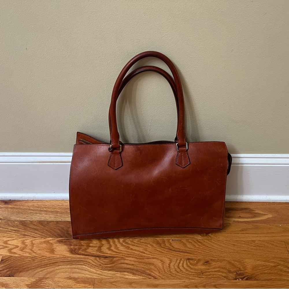 Dooney & Bourke Secretarial Leather Tote Brief excellent condition